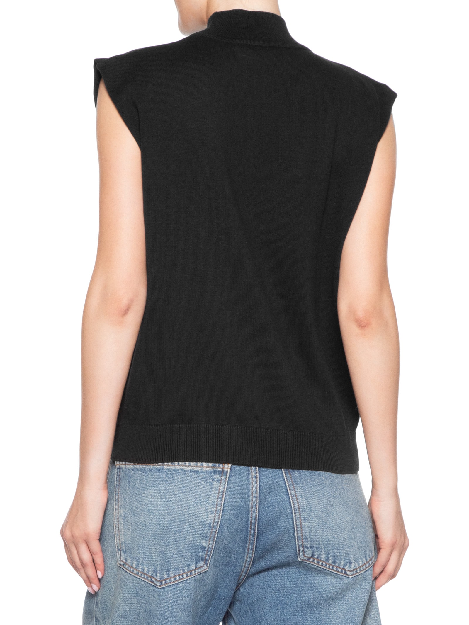 Regata Feminina Gola Chaminé Preto Anselmi