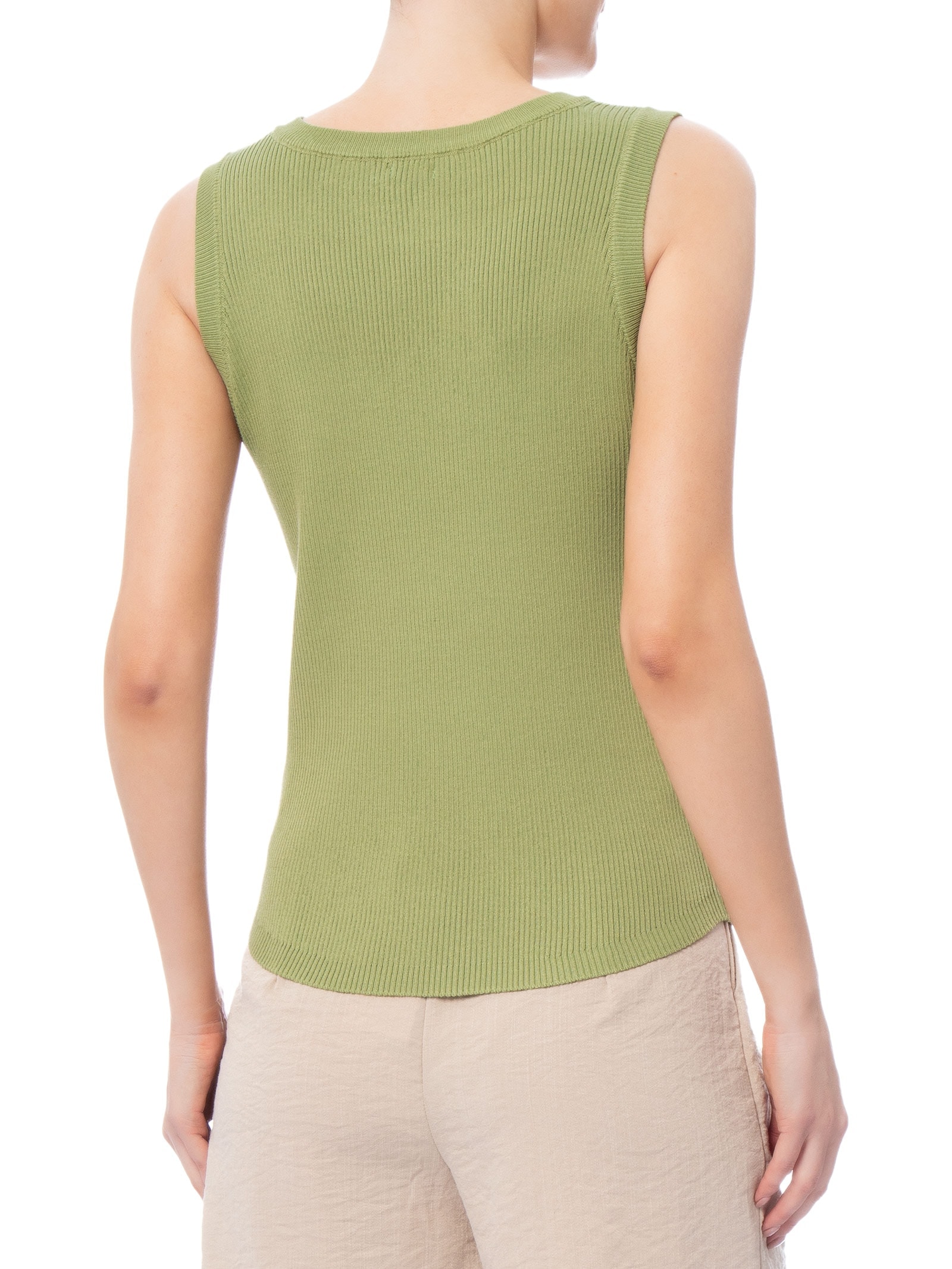 Regata Feminina Gola Redonda Alongada Verde Basiq