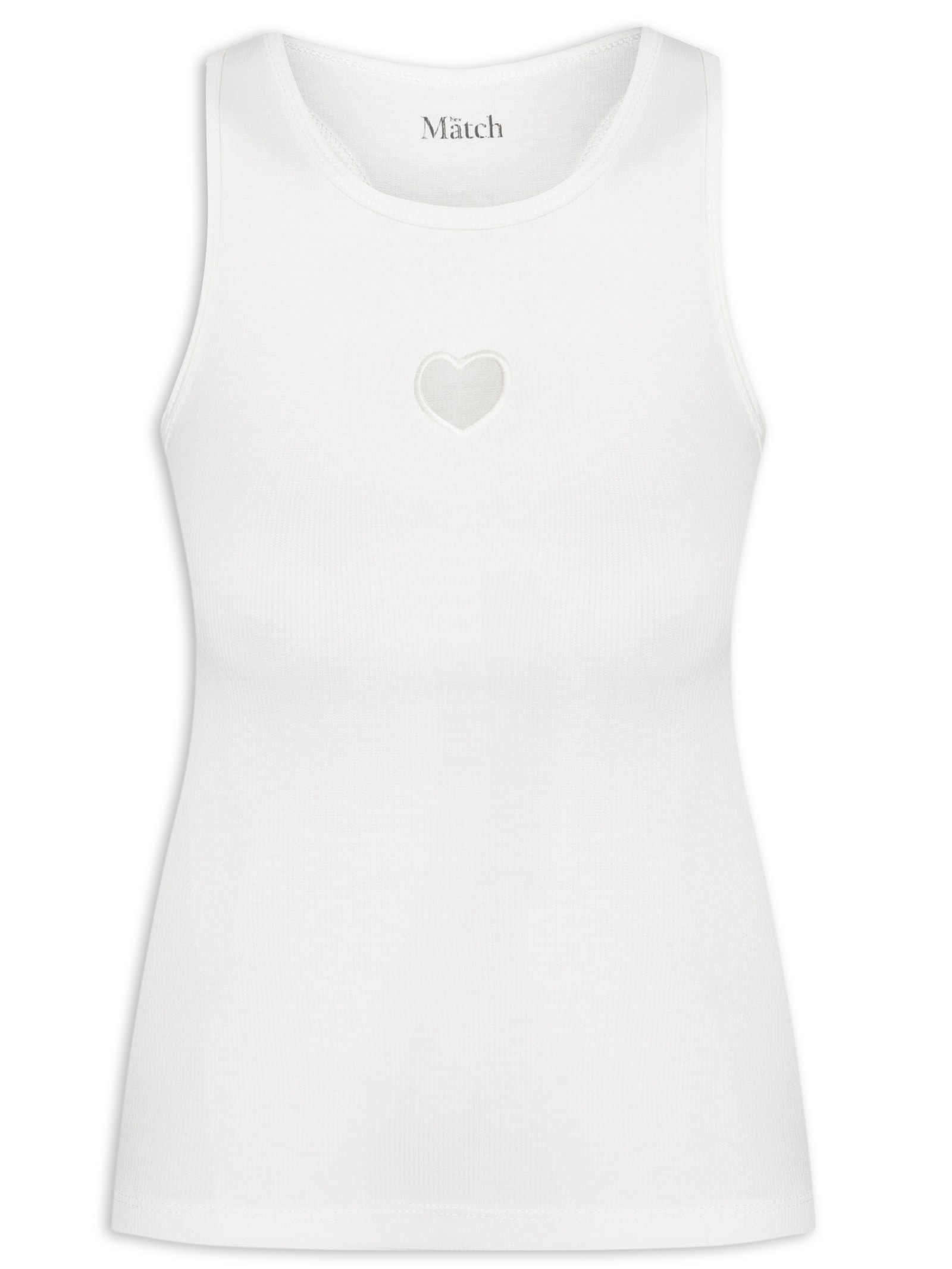 Regata Feminina Heart Branco New Match