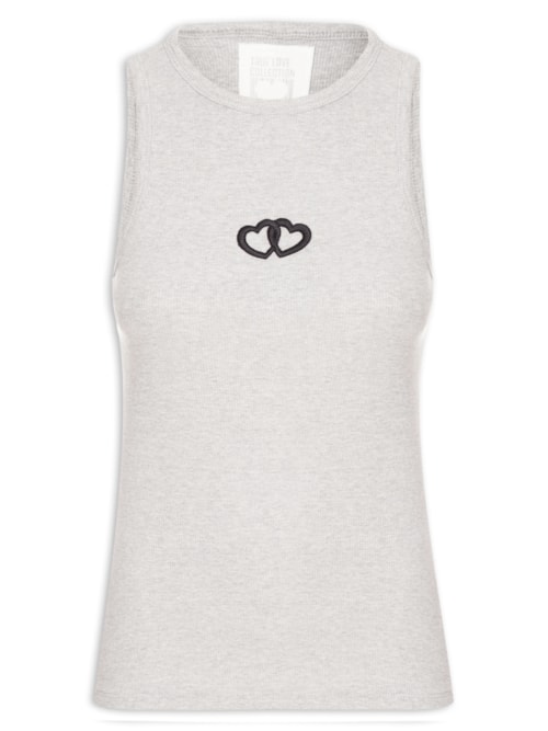 Regata Feminina Heart – Cinza