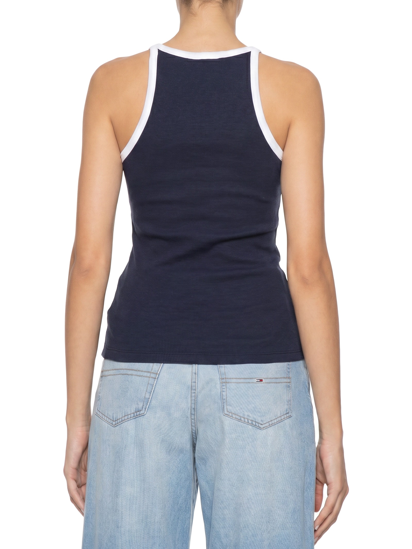 Regata Feminina Heritage Crew Neck Tee Azul Tommy Hilfiger