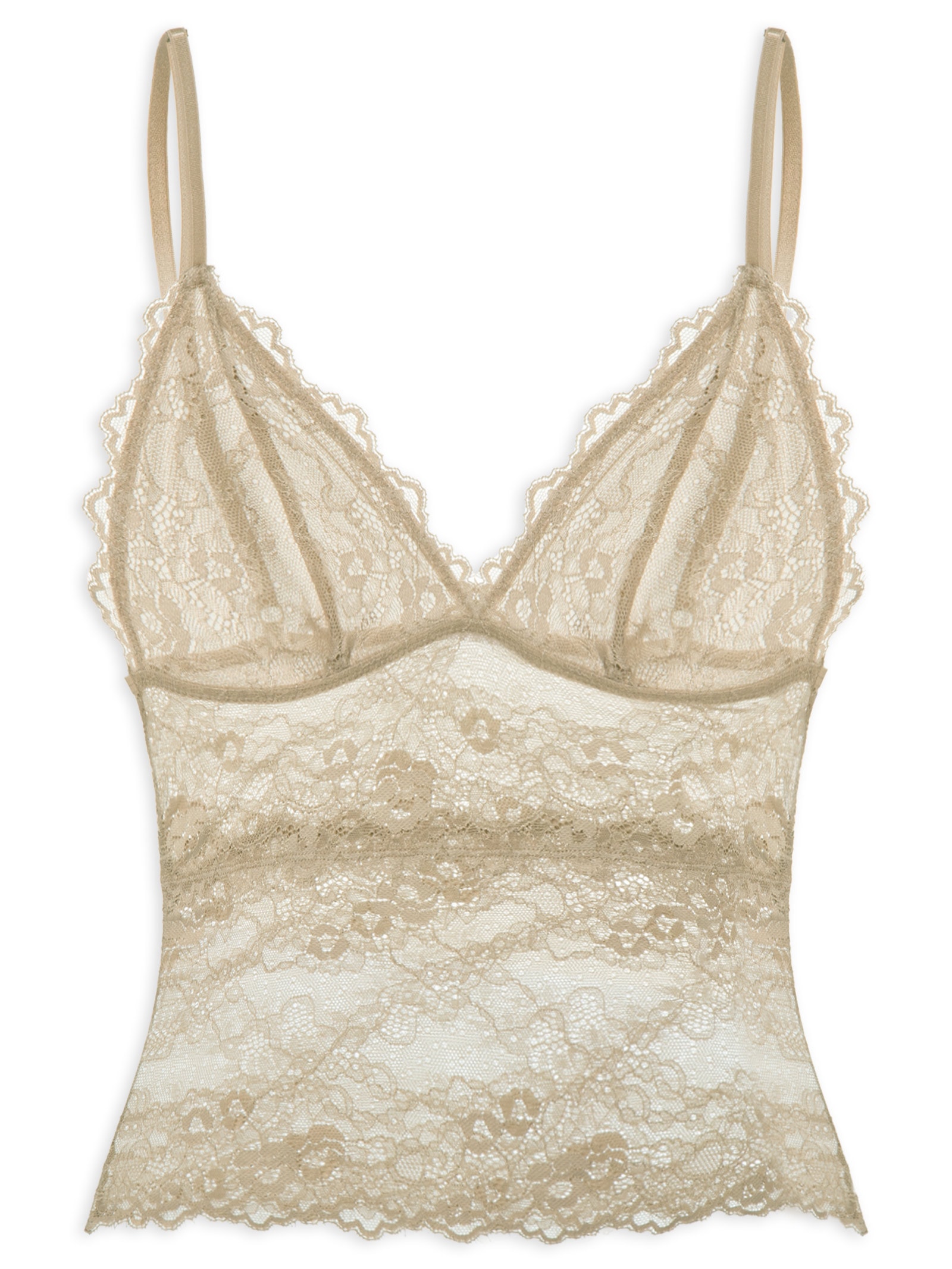 Regata Feminina Intimates Renda Marrom Animale