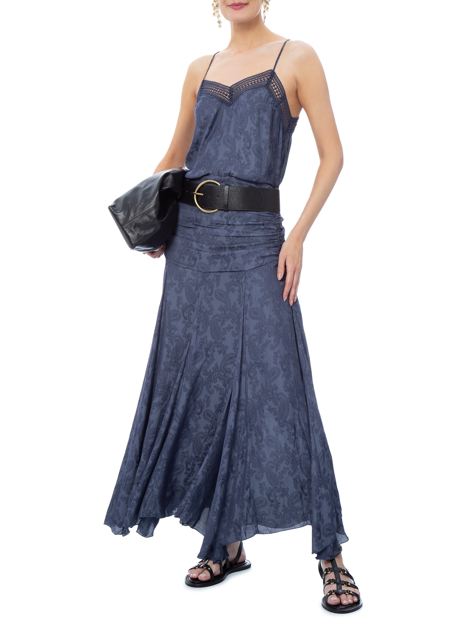 Regata Feminina Jacquard Cachemiere Azul Maria Filó