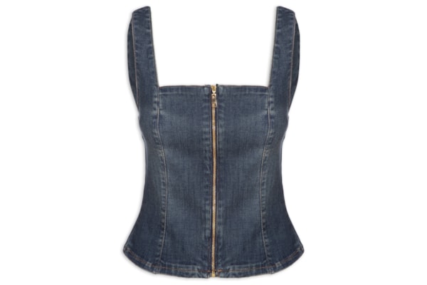 Regata Feminina Jeans - Azul