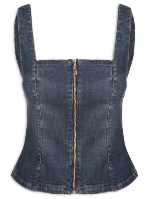 Regata Feminina Jeans – Azul