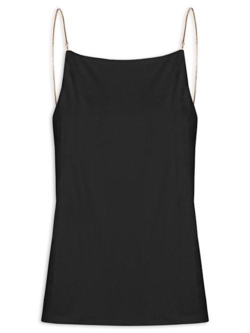 Regata Feminina Jersey Correntes – Preto