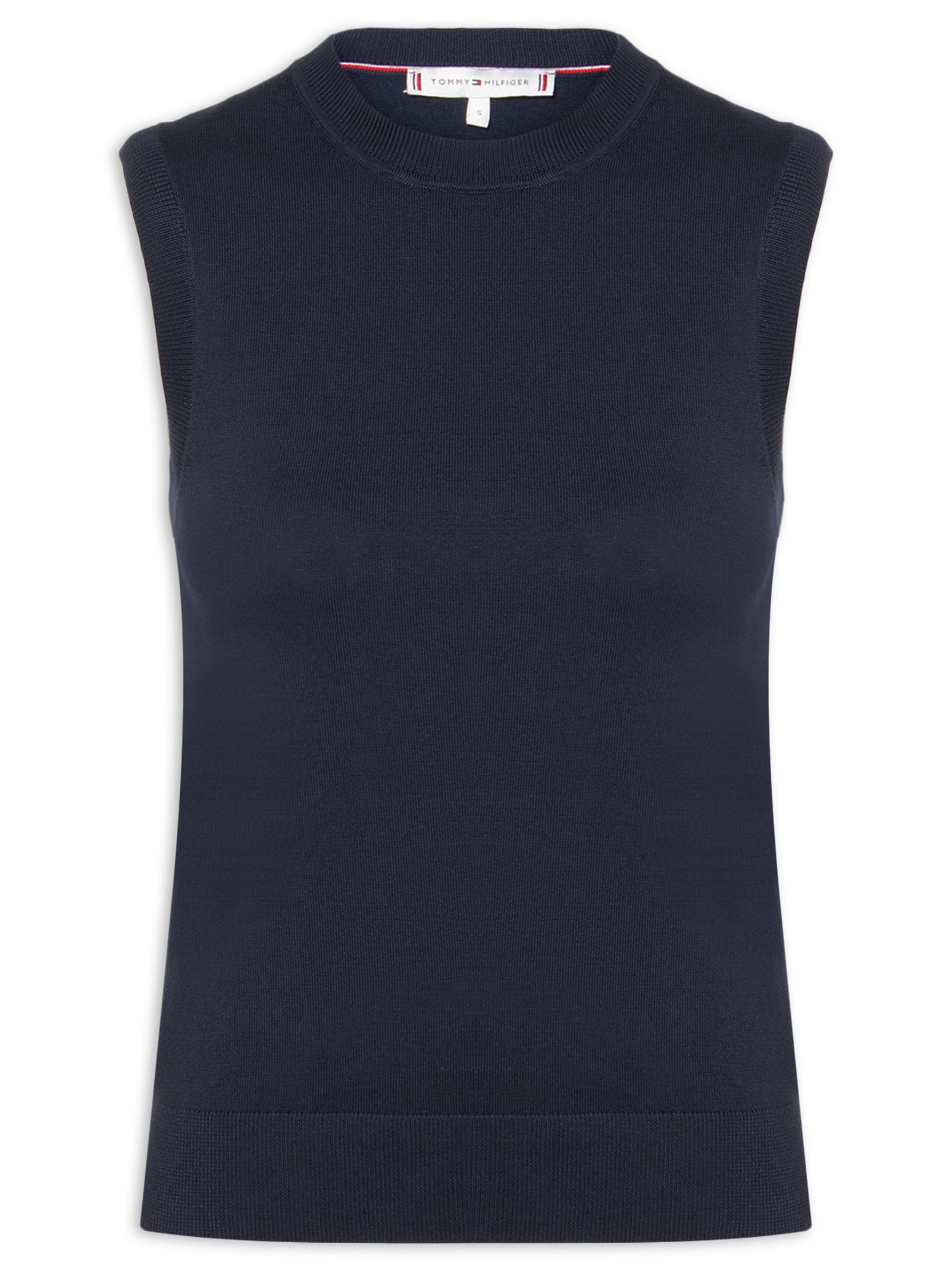 Regata Feminina Jersey Stitch Sl C-NK Swt Azul Tommy Hilfiger