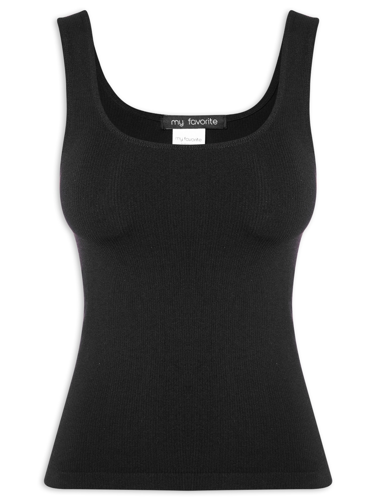 Regata Feminina Justa Canelada Preto My Favorite