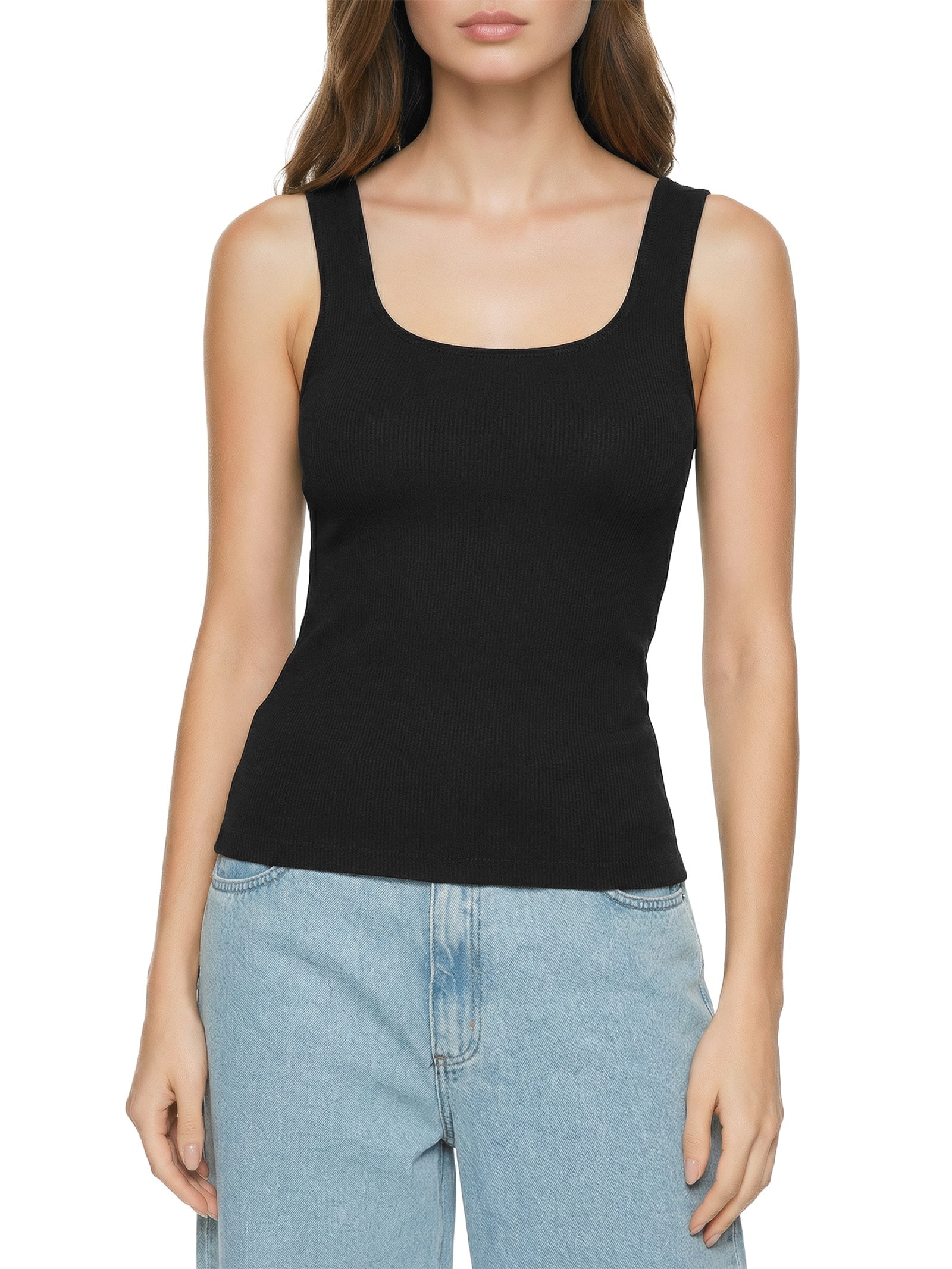 Regata Feminina Justa Canelada Preto My Favorite