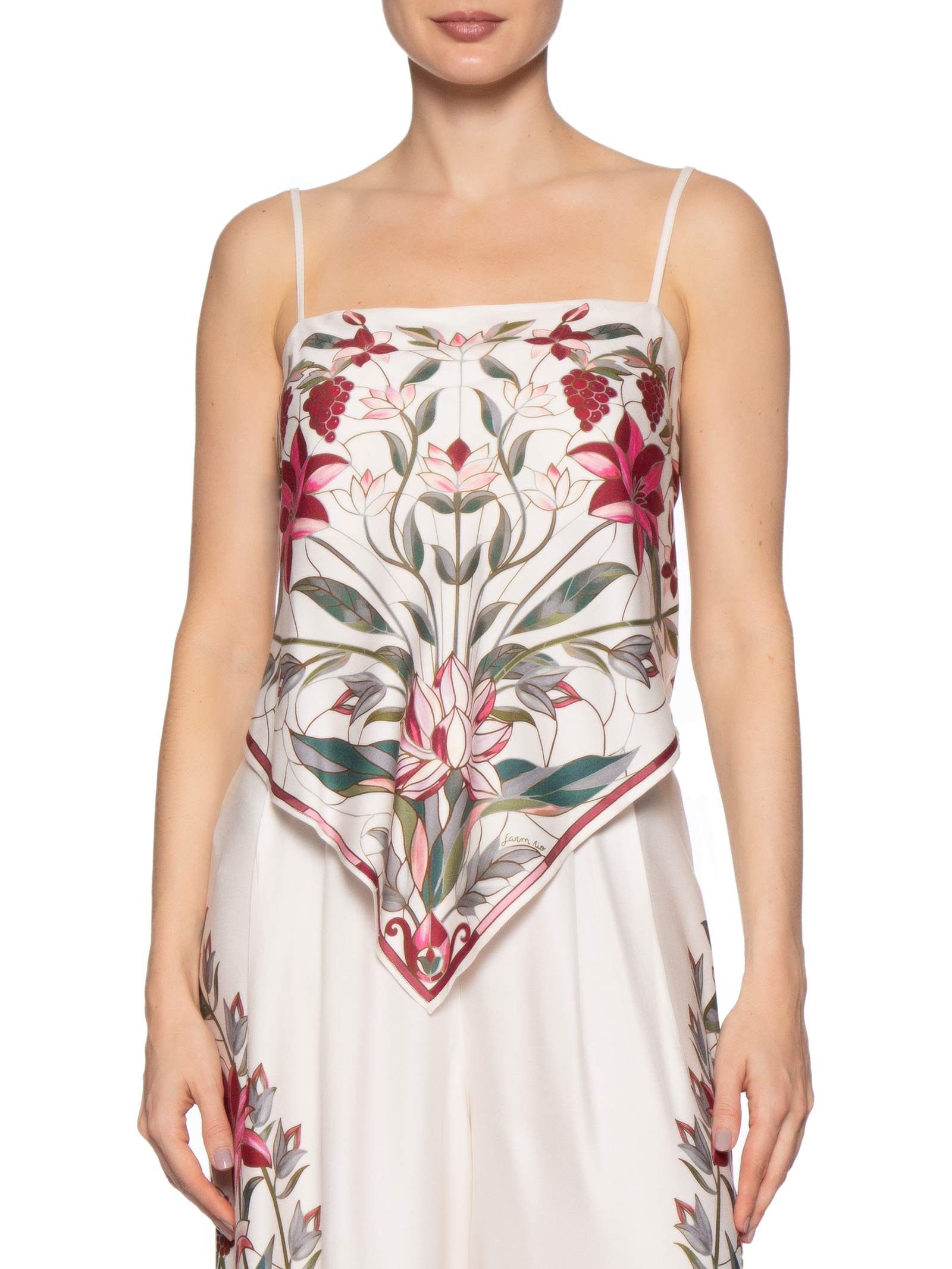 Regata Feminina Lenço Jardim Vitral – Branco Farm
