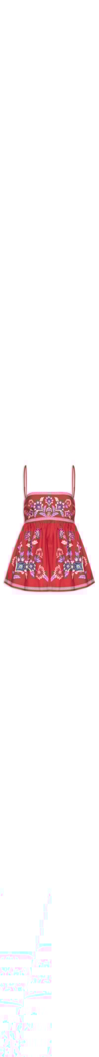 Regata Feminina Lenço Náutico - Vermelho