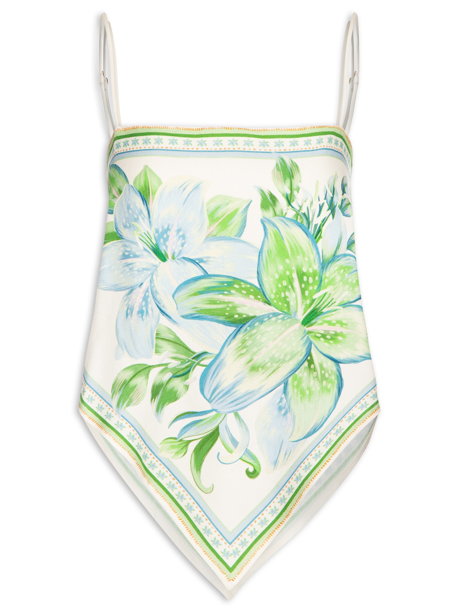 Regata Feminina Lírio Tropical Lenço Off White Farm