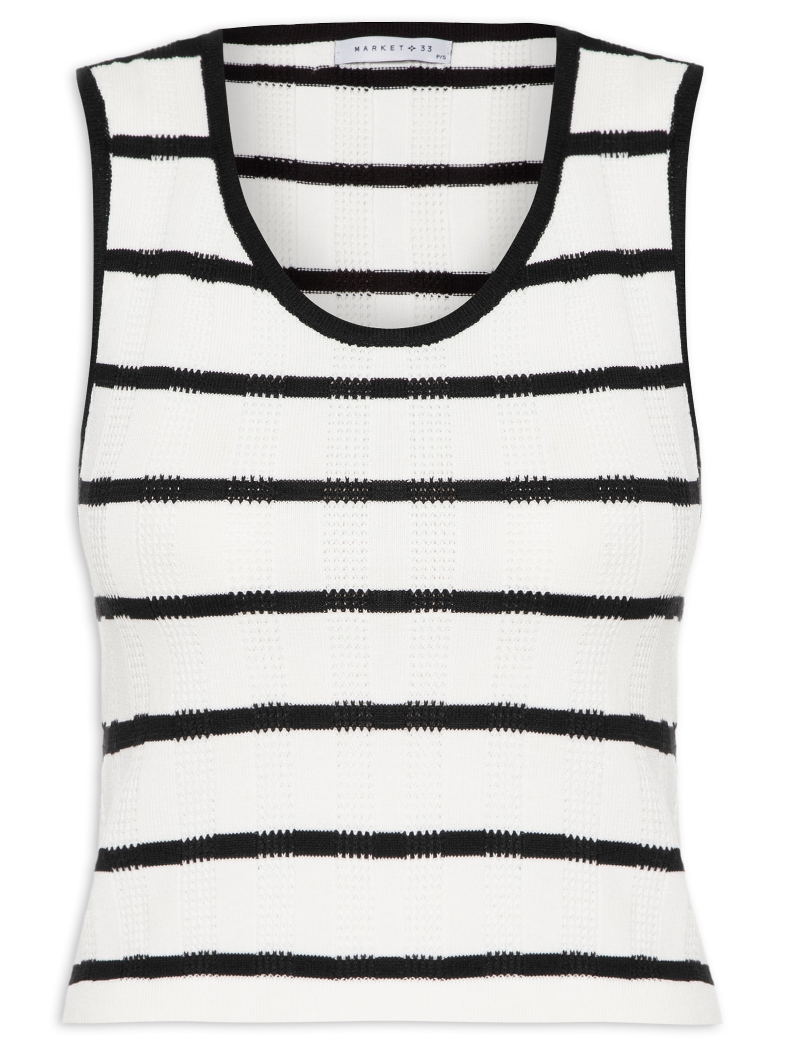 Regata Feminina Listrada Em Tricot Off White Market 33
