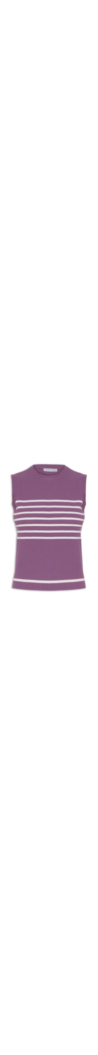 Regata Feminina Listrada Em Tricot - Roxo