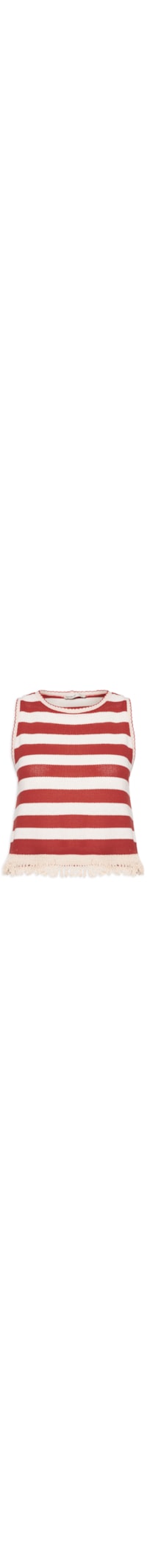 Regata Feminina Listrada Malha Tricot – Vermelho