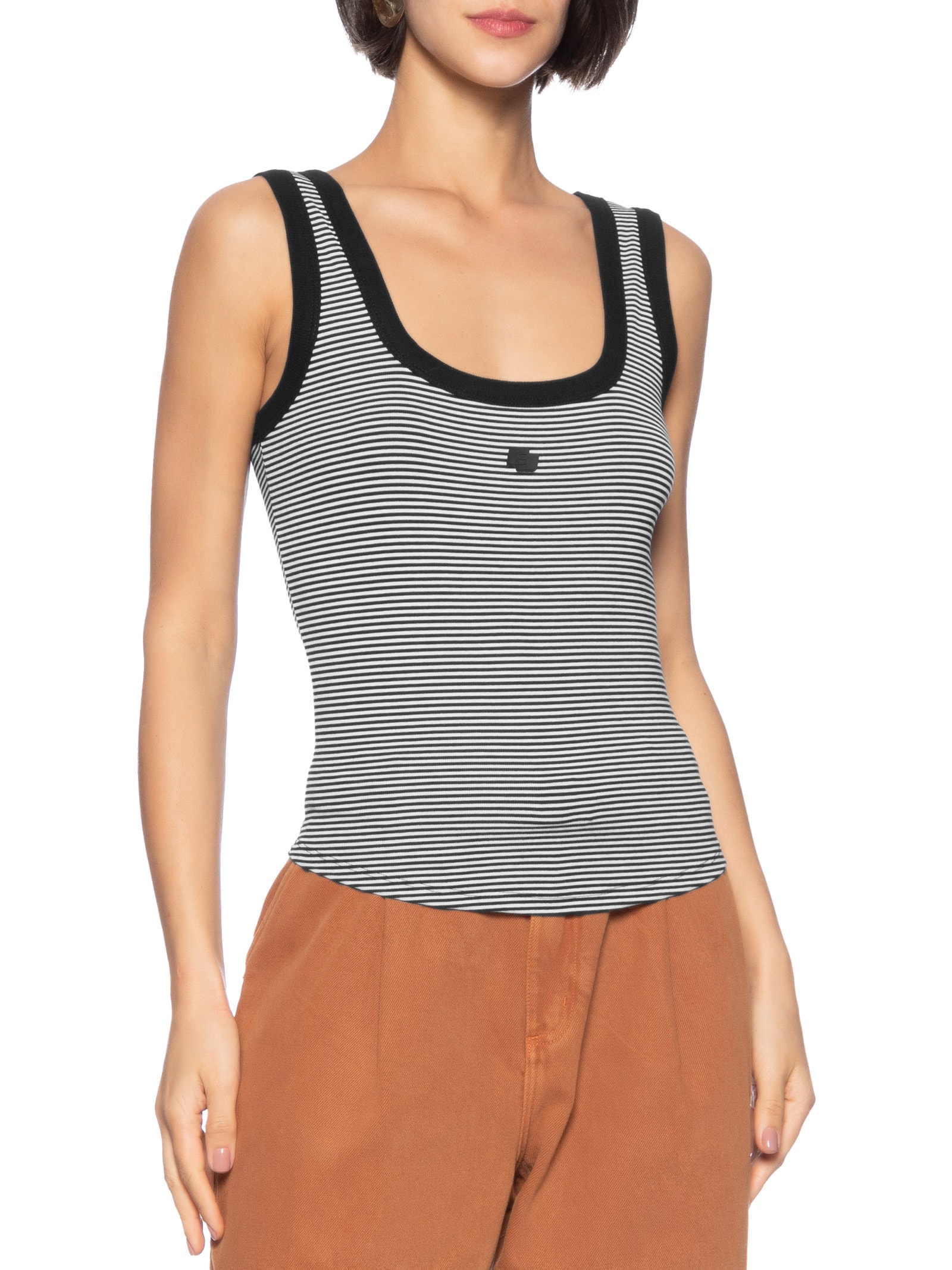 Regata Feminina Listrada Preto Colcci