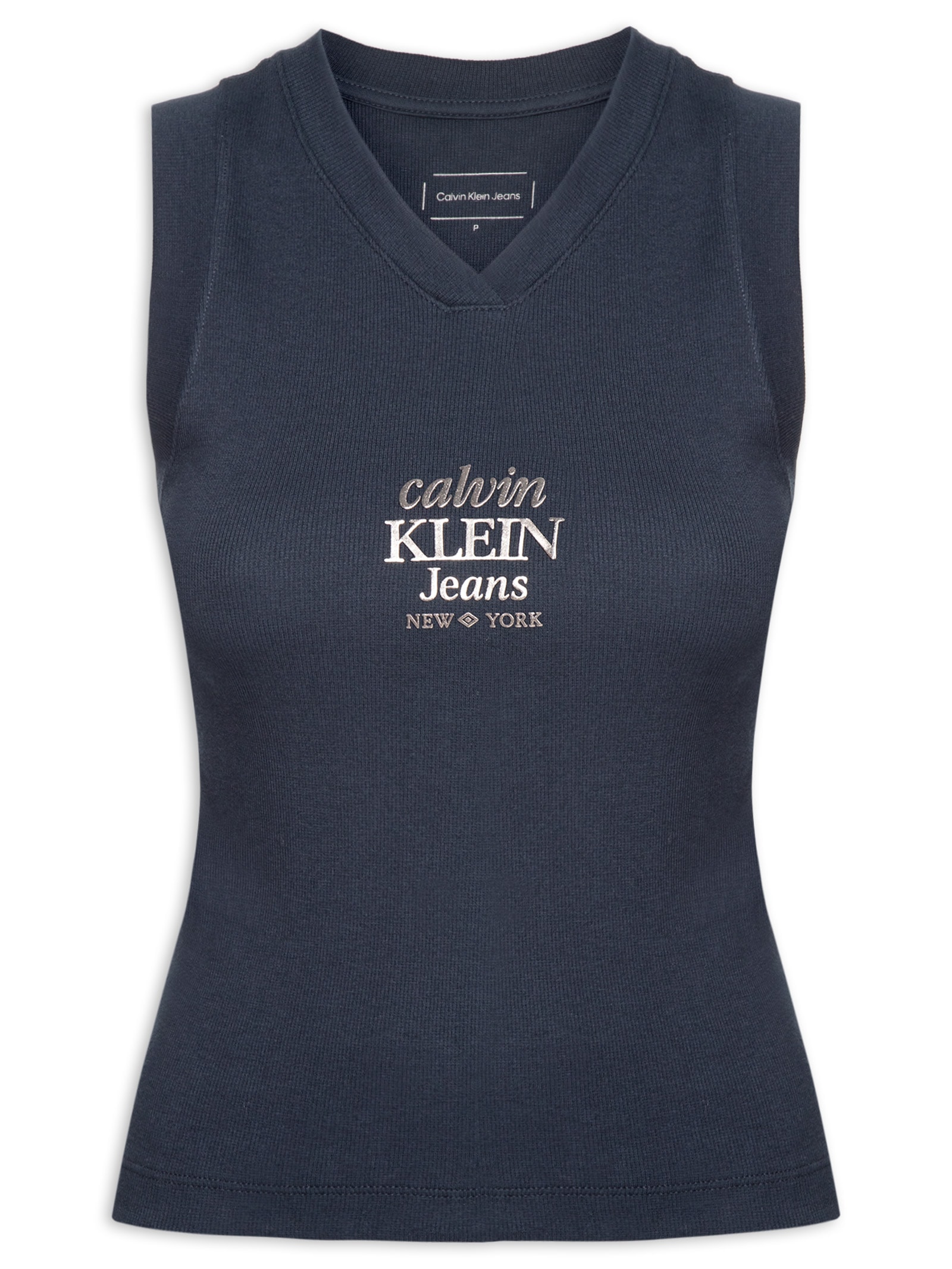 Regata Feminina Logo Ny Foil – Azul Calvin Klein Jeans
