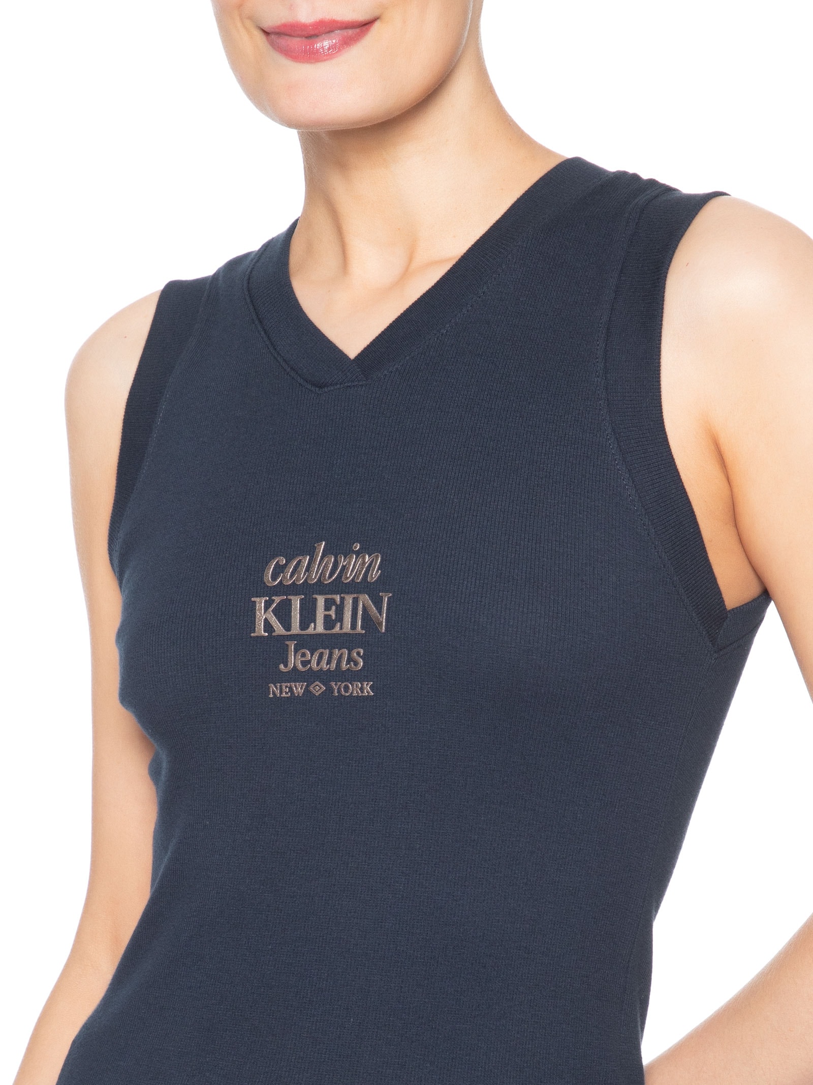 Regata Feminina Logo Ny Foil – Azul Calvin Klein Jeans