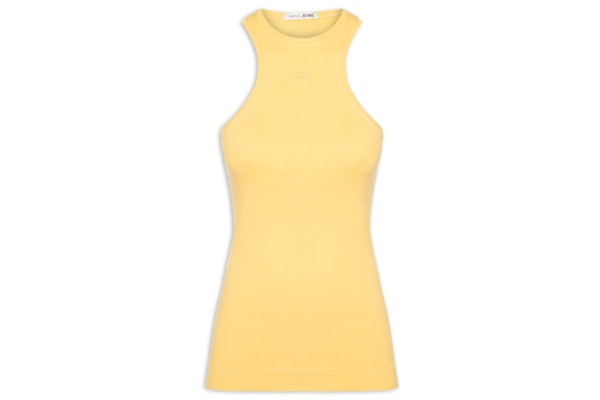 Regata Feminina Malha Halter - Amarelo