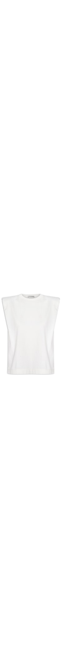Regata Feminina Malha Muscle Tee Basic - Off White