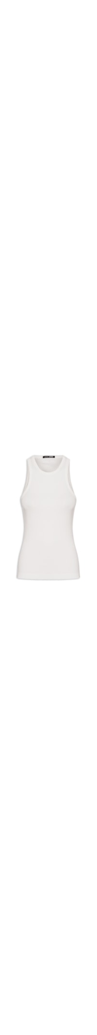 Regata Feminina Malha Rib Halter Neck - Branco