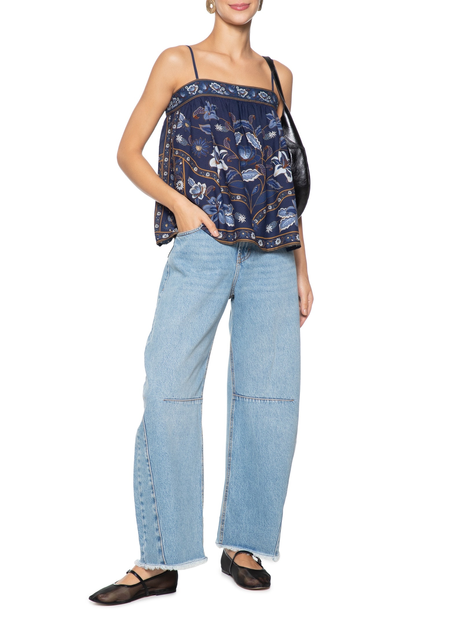 Regata Feminina Marcelle Azul Farm