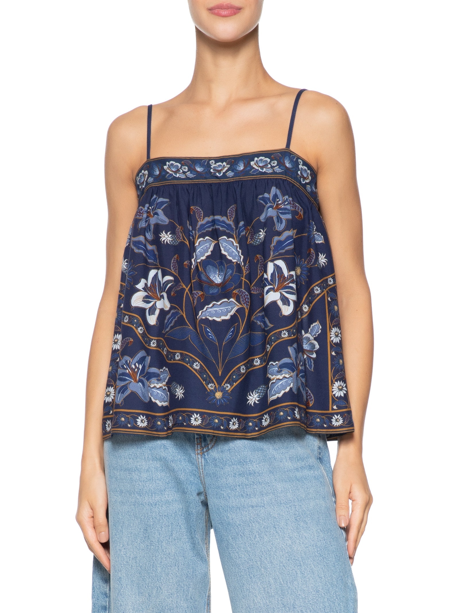 Regata Feminina Marcelle Azul Farm