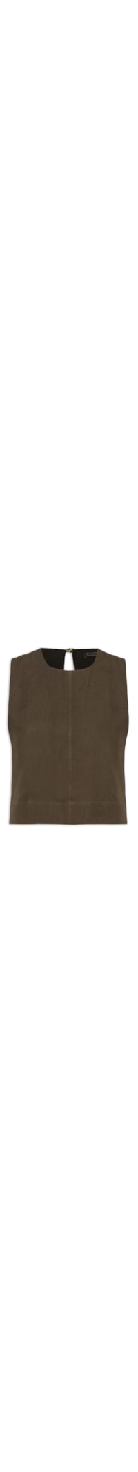 Regata Feminina Mariana Linho - Marrom