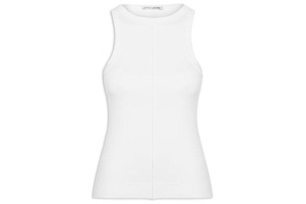Regata Feminina Nadador Com Friso Frontal - Branco