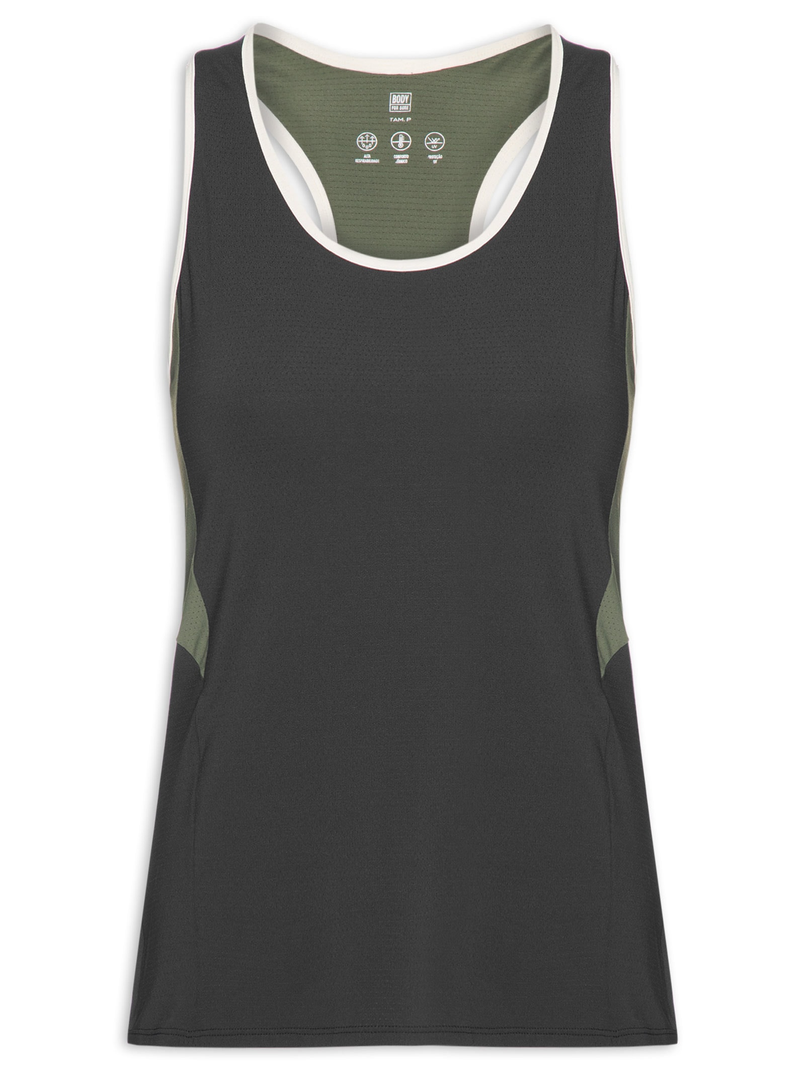 Regata Feminina Nadador Lisa Athleta Preto Body For Sure