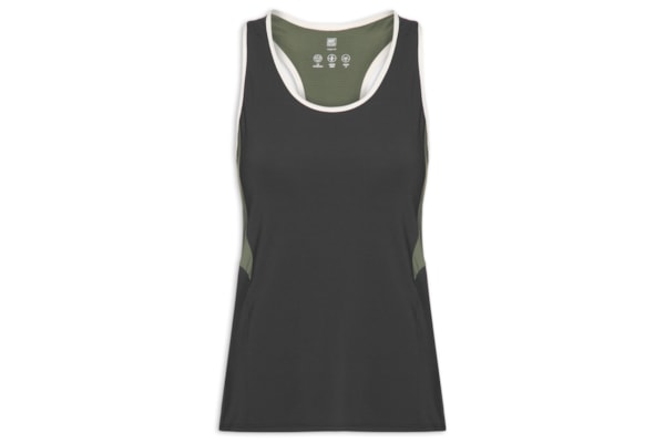 Regata Feminina Nadador Lisa Athleta - Preto