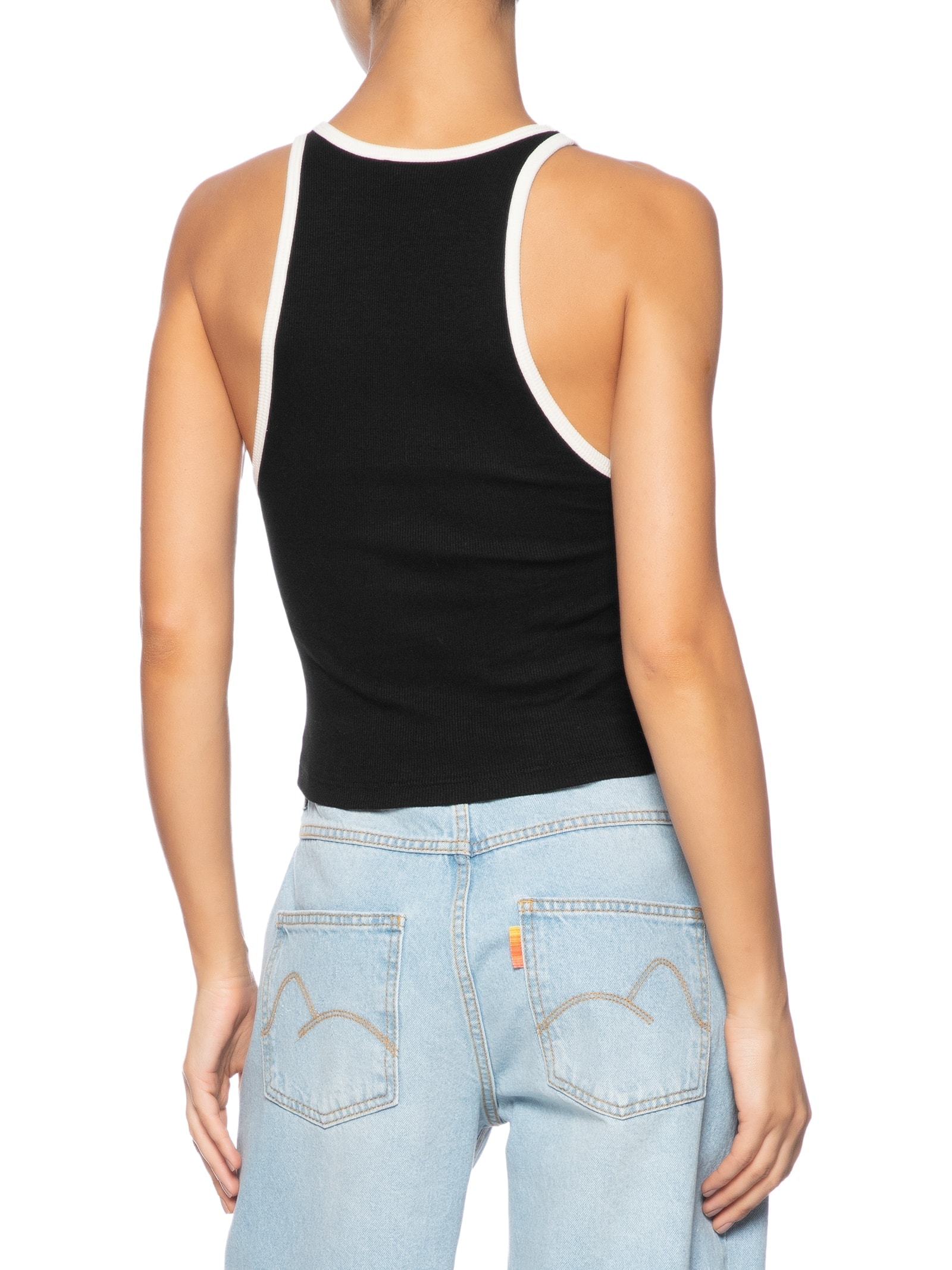 Regata Feminina Nina Bicolor Preto Farm