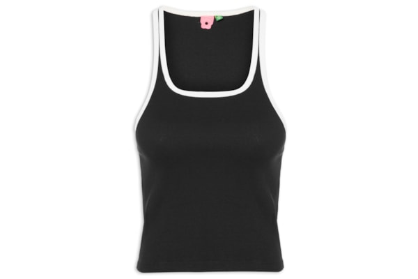 Regata Feminina Nina Bicolor - Preto