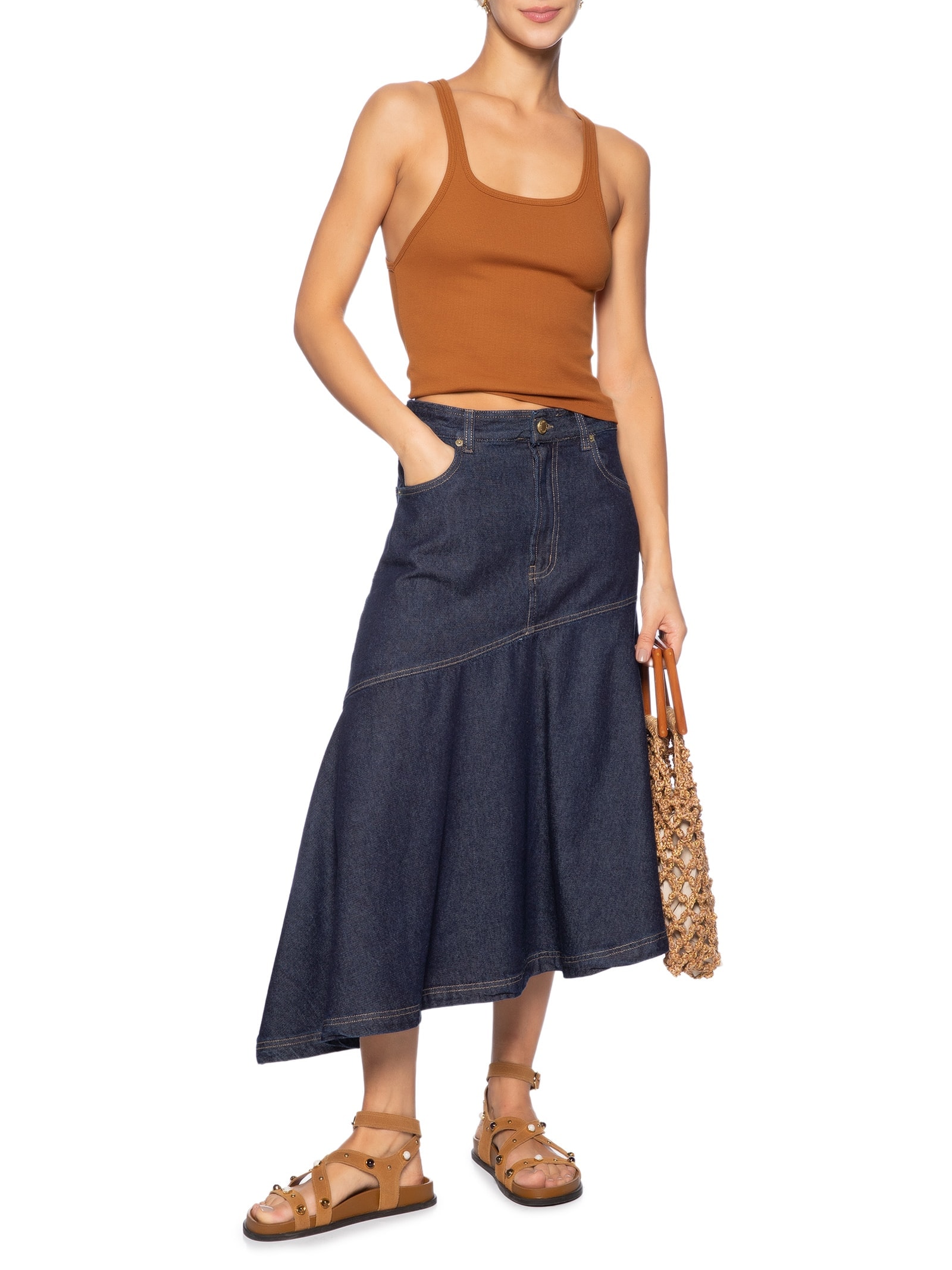 Regata Feminina Nina Marrom Farm