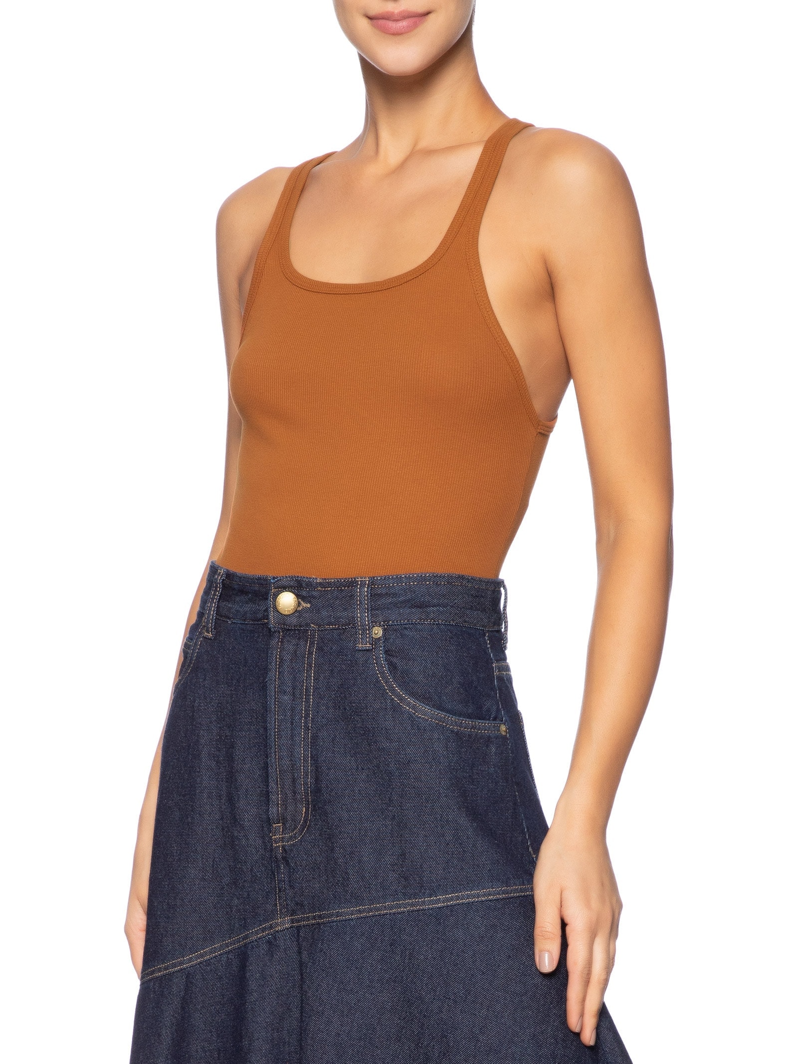 Regata Feminina Nina Marrom Farm