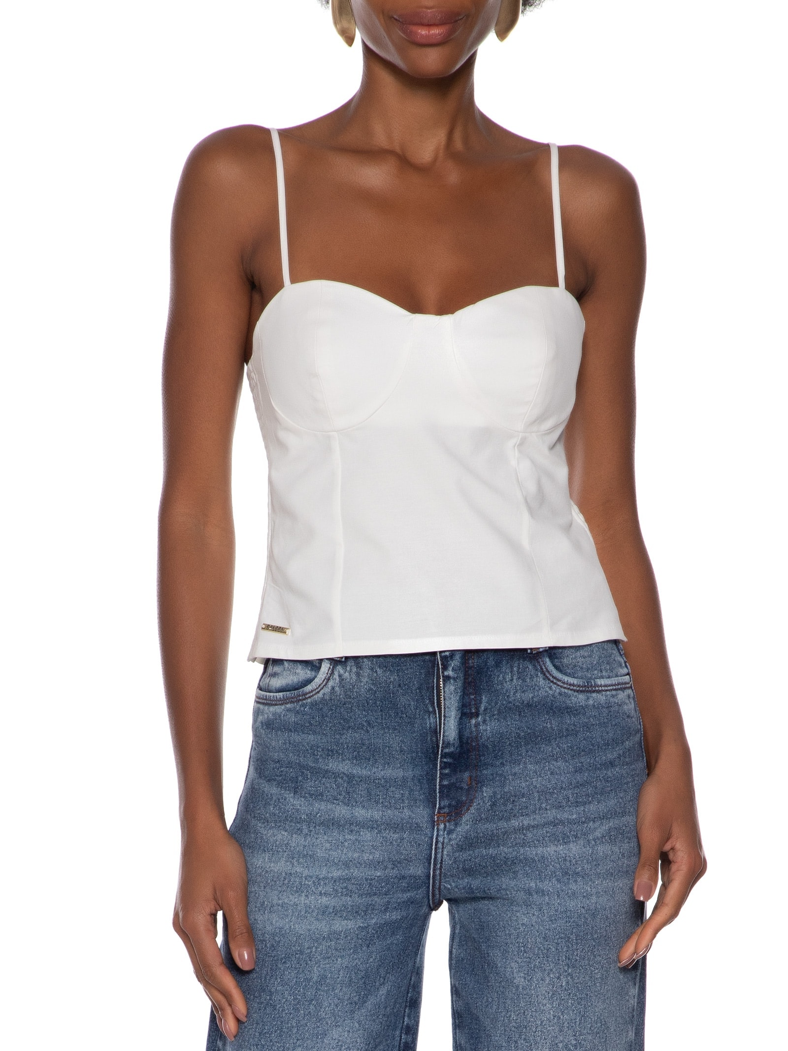 Regata Feminina Off White Colcci