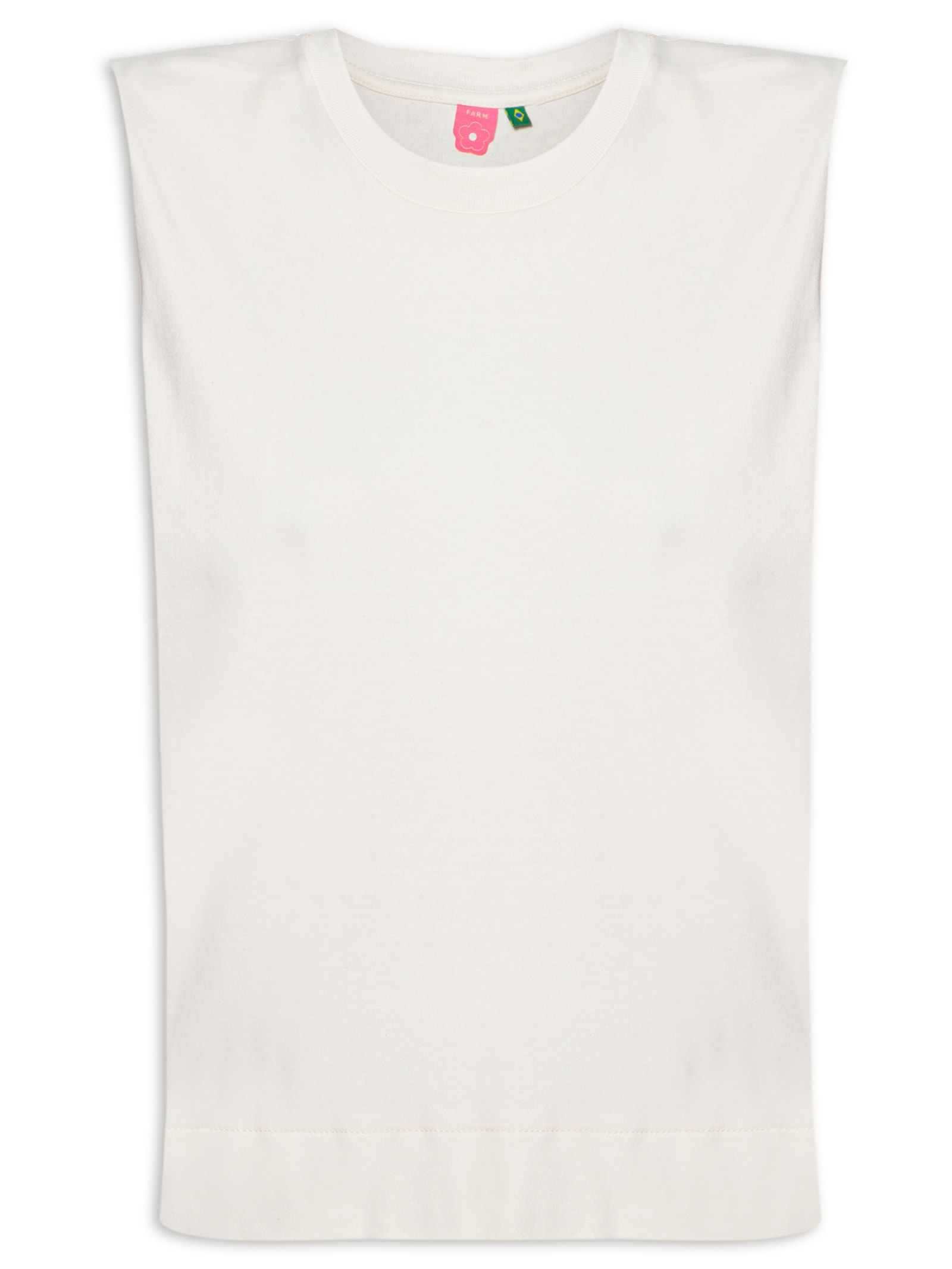 Regata Feminina Ombreira Branco  Farm