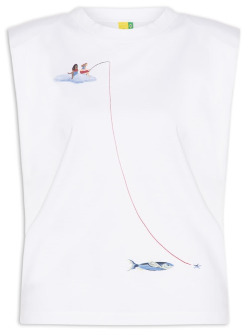Regata Feminina Pescando Sonhos – Branco