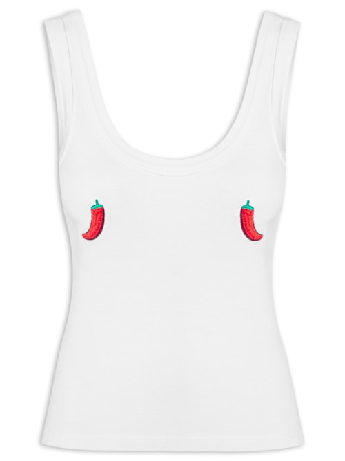 Regata Feminina Pimentinhas – Branco