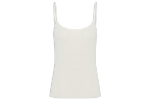 Regata Feminina Podrinha Tricot - Branco 