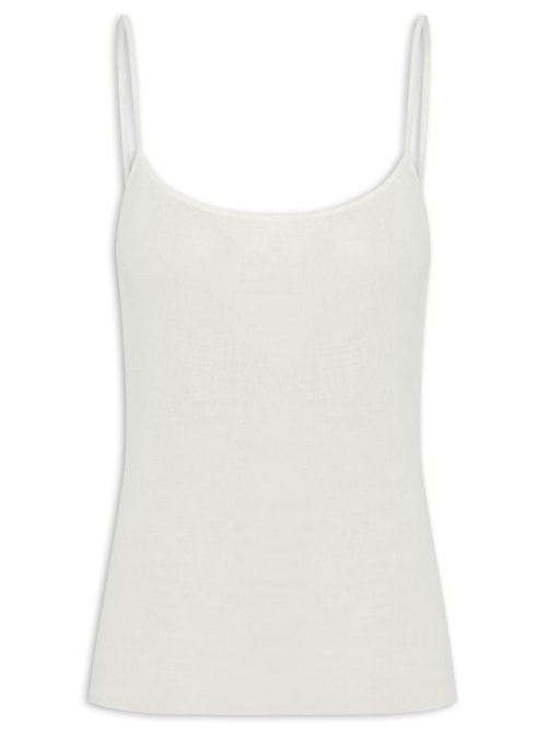 Regata Feminina Podrinha Tricot – Branco
