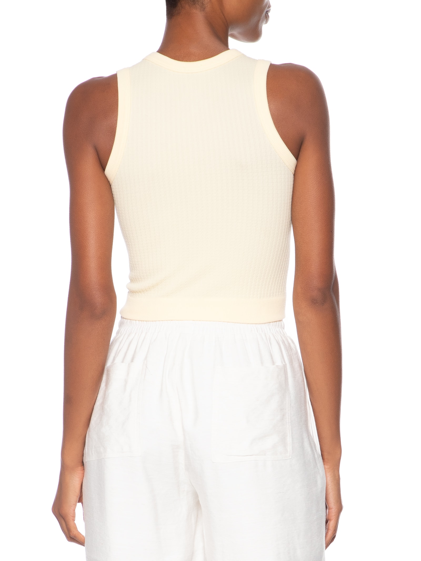 Regata Feminina Poliamida Básica Amarelo Basiq