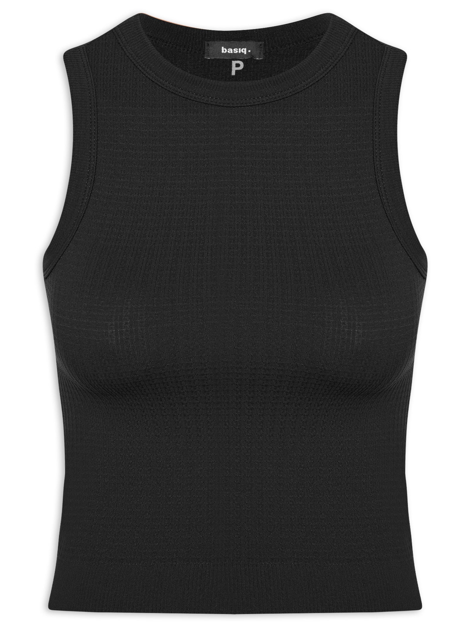 Regata Feminina Poliamida Básica Preto Basiq