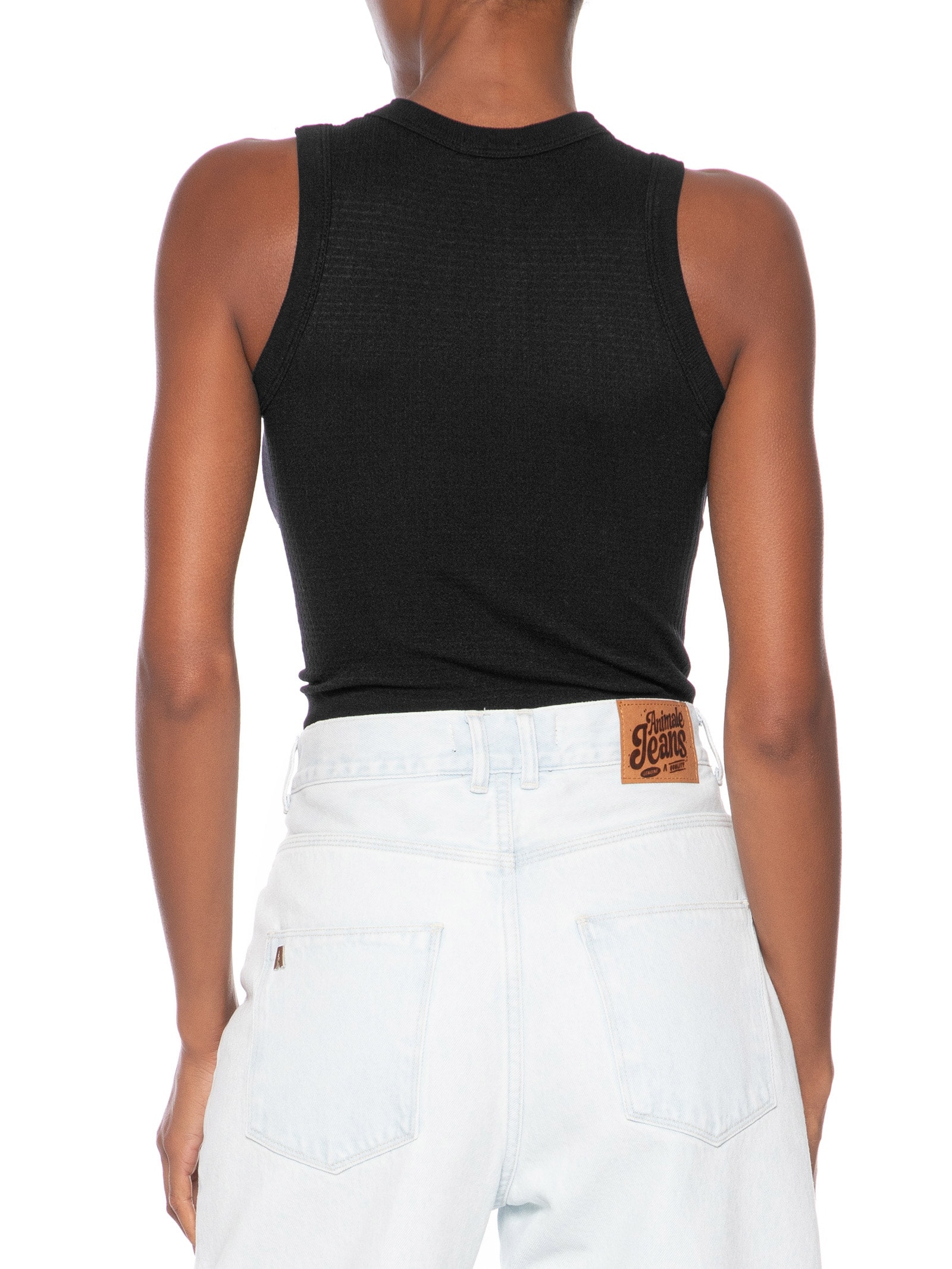 Regata Feminina Poliamida Básica Preto Basiq