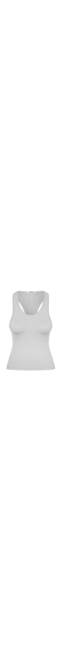 Regata Feminina Poliamida Canelada Nadadora - Cinza