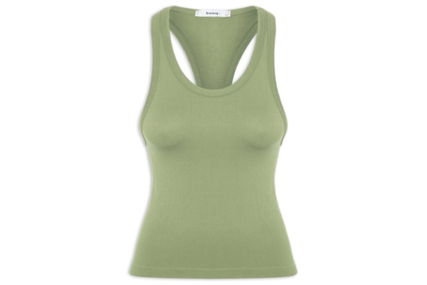 Regata Feminina Poliamida Canelada Nadadora - Verde