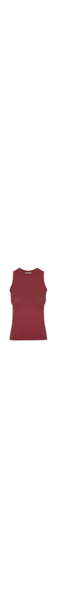Regata Feminina Poliamida Canelada - Vermelho