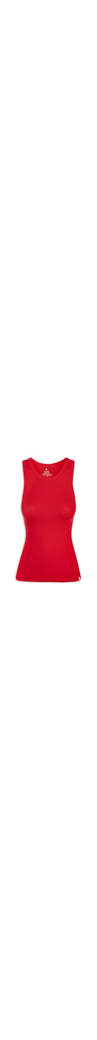 Regata Feminina Poliamida Canelada - Vermelho