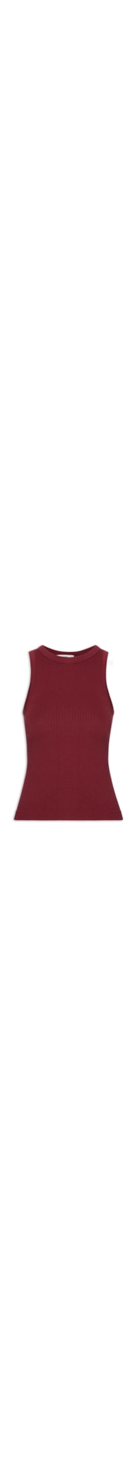 Regata Feminina Poliamida Canelada - Vermelho