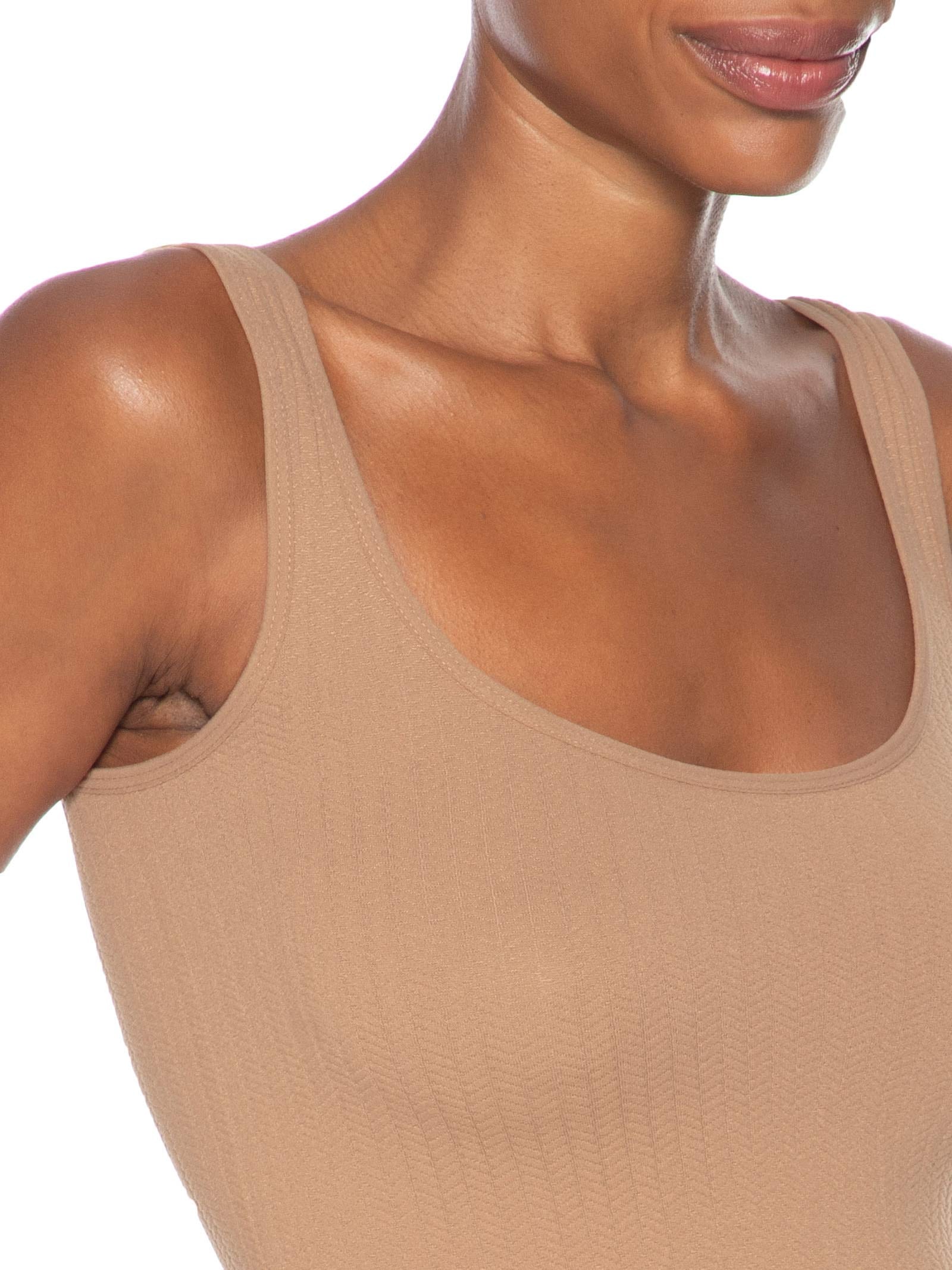 Regata Feminina Poliamida Decote Em U Marrom Basiq